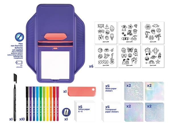 Tetoválás- és matricakészítő készlet  2 az 1-ben, MAPED CREATIV "Tattoos & Stickers"